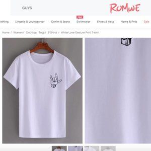 ROMWE Tee - Love Gesture